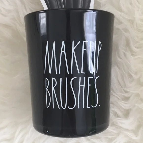 • F R E E • NWT • RAE DUNN Black Makeup Brushes Holder - Picture 11 of 12